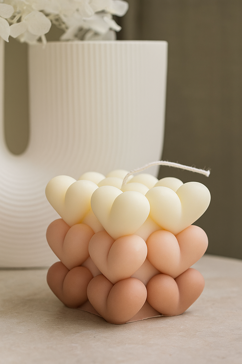 Vela Bubble Coração