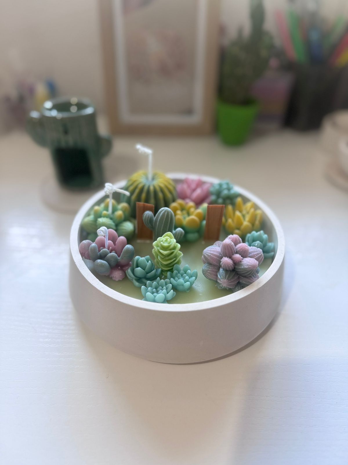 Vela Jardim de Suculentas - Decore com Natureza e Aconchego