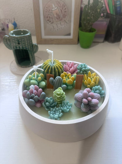 Vela Jardim de Suculentas - Decore com Natureza e Aconchego