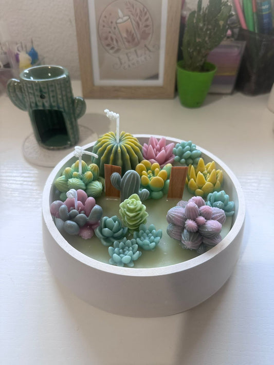 Vela Jardim de Suculentas - Decore com Natureza e Aconchego