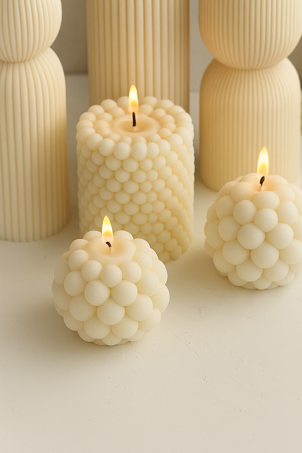 Conjunto de Velas Esferas e Cilindros